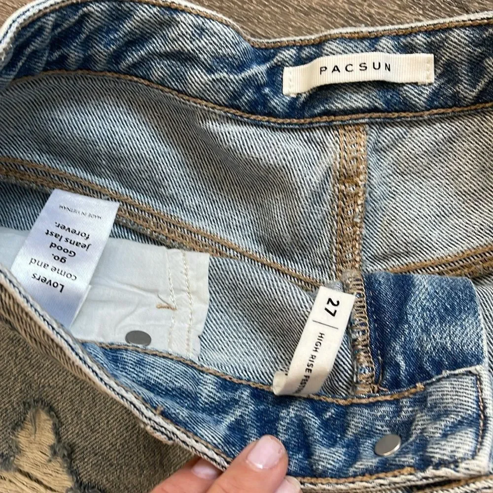 PACSUN high Rise Festival Denim Short